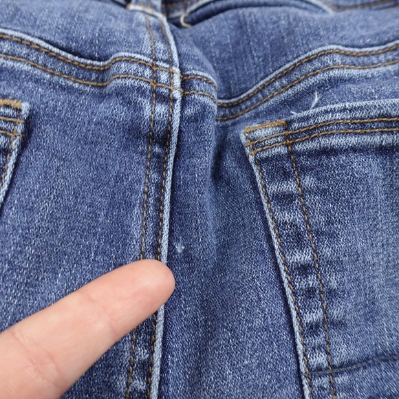 American Eagle Jeans Womens 12 Dark Blue Denim Pants Kick Boot Mid Rise Stretch - Picture 13 of 15